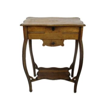 Antique Art Deco Sewing Quilting Box table Cabinet Two Tier Extremely Rare WOW