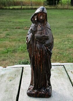 Small Statuette Figurine St Saint Nun Habit Book Lovely Plaster