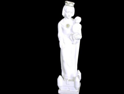 Our Lady Viscountess Fortress With Infant Collector Madonna Ave Maria Plaster Statue HTF 19.29"