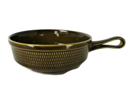 Scandinavian Stavangerflint Retro Brunette Norway Steelpan Fondue Serving Dish pot Design by Kåre Berven Fjeldsaa