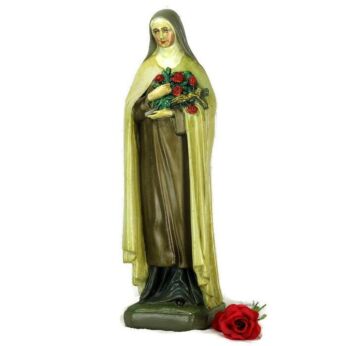 Large Church Statue Plaster St Therese Lisieux Little Flower of Jesus 25.19"