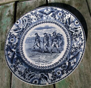 Napoleon Bonaparte Porcelain Plate Maestricht Marche dans le desert very rare