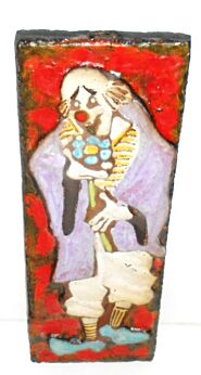 Ruscha Clown Fat Lava German Space Age Pop Art Psychedelic Wall Tile plaque