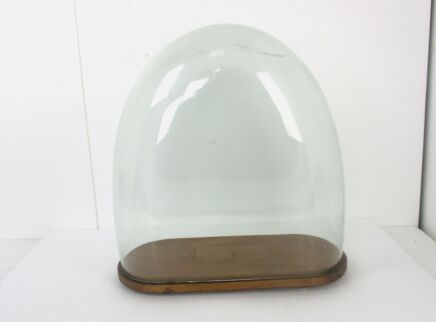 Antique Victorian Oval Hand Blown Glass Globe Dome Doll Clock 20.86" H 20.19"!!
