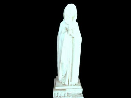 Vintage Statue Maria Rosa Mystica Fontanelle Santini Resin Collector HTF 10.03"