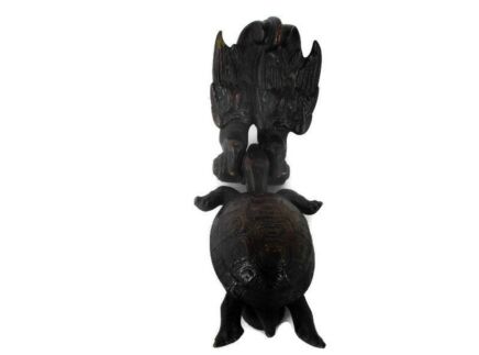 Door Knocker Turtle being carried away by two Ducks Architectural Gorgeous Reclaimed antique