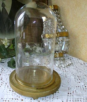 Vintage Round Glass Globe Domel Cloche Display Hand Made Steampunk Clock 10.6"