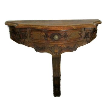 Hand Carved Wooden Wall Hall Console table Ornate with Mirror Flowers Gorgeous