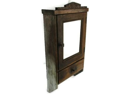Kitchen Medicine Apothecary Bathroom Cabinet Beveled Glass Beautiful Barn Style