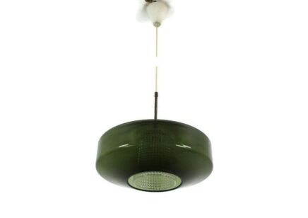 Carl Lagerlund for Orrefors Lamp Chandelier Pendant Light Art Glass Sweden 60s