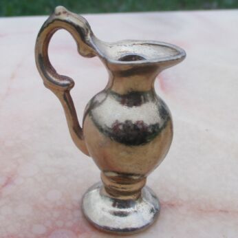 Vintage Miniature Water Can Coffee Pot tea can Doll House Brass Copper for Doll House or collectible