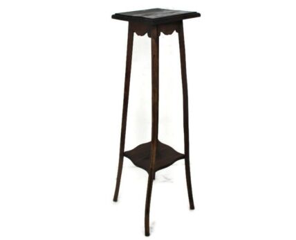 Art Nouveau Pedestal Table Plant Flower Stand Side Table 2 Tier Art Deco 42.51"