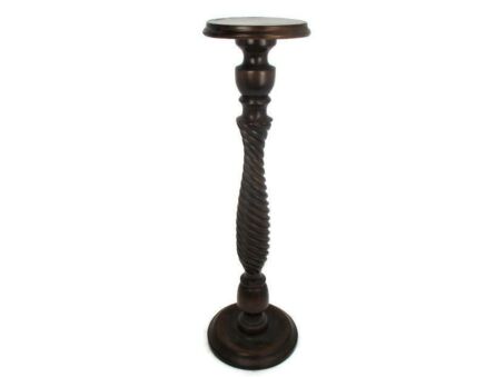Large Wooden Twisted Stem Side Wine Display Table Pedestal Plant Bonsai Flower Stand Barn Country Style Extremely rare Goregeous 36.61"