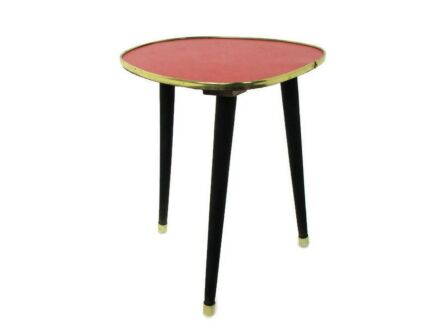 Small Vintage Tripod Coffee Side Wine Table Mid Century Space Age Rockabilly