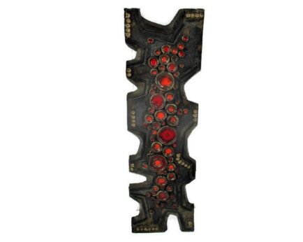 XXL Impressive Retro Wall Plaque Wall Hanging Ceramic Fat Lava Funky Modernist
