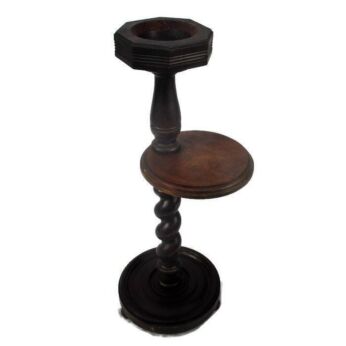 Barley twist Side Display Table Pedestal Plant Flower Bonsai Stand Two Tier