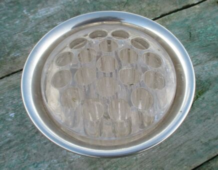 Silver plated English Vase Flower Holder Pique-fleurs Lovely