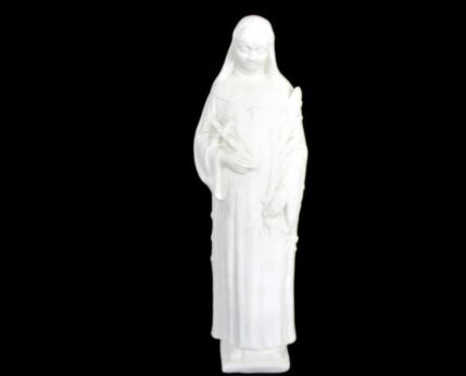 Large Statue Plaster Saint Amandine Amandina De Schakkebroek Martyr Collector
