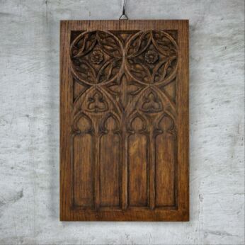 Vintage Hand Carved Wooden Ornate Wall Panel Plaque Wall Hanging