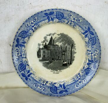 Societe Ceramique Maestricht Holland Plate Tour des Pleureurs Amsterdam HTF