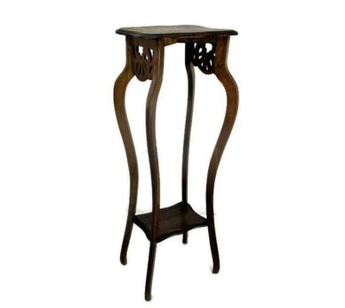 Art Nouveau Pedestal Table Plant Flower Stand Side Table Three 2 Tier Art Deco 42.51"