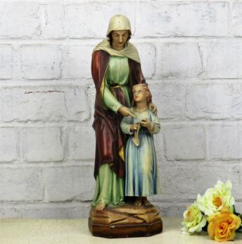 Statue Saint Anna Virgin Mary as a child Reading the Old Testament Plaster 16"