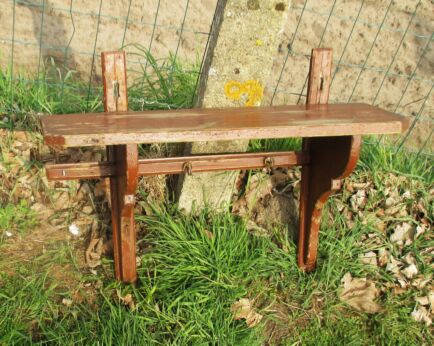 Small Vintage Barn Coat Rack Statement Rustic Authentic Painted Wood
