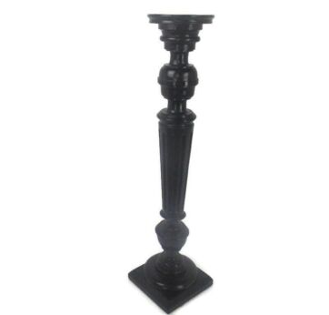 XL wooden Pillar Pedestal Display Side Table Plant Stand Colonial Art Deco 43"