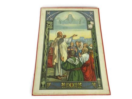 Antique Religious Cardboard Print Mosella 1913 Trier This is My Son