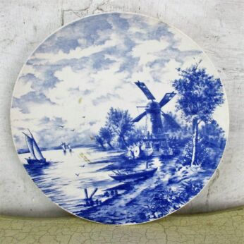 Villeroy & Boch Wallerfangen Large Delft Charger Plate Blue White Windmill Sea