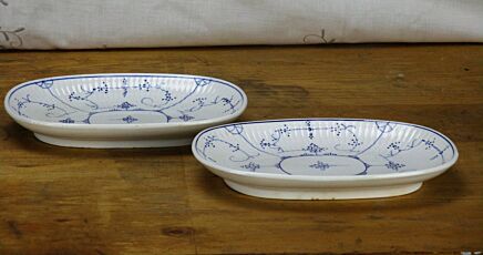 2 Small Villeroy & Boch Dresden Copenhague Oval Serving Dish Hors d'Oeuvre