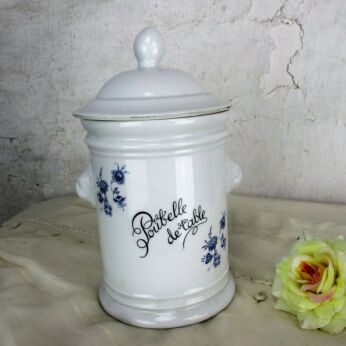 Paris Porcelain de France Poubelle de Table Table Bin Lion Heads Trash Can