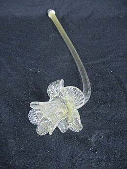 Venetian Murano Chandelier Part Stemmed Flower Art Glass Reclaimed Steampunk