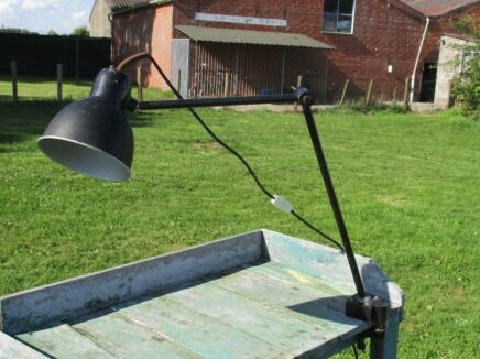 Vintage Industrial Desk Lamp Arm Light Steampunk Adjustable Working Mid Century
