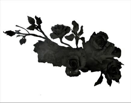 Art Nouveau Art Piece Heavy Wrought Iron Roses Van Boeckel Belgian Artisan Smith