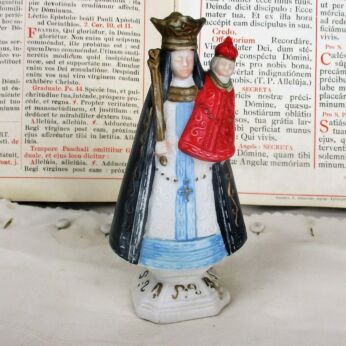Porcelain Statue Virgin of Mercy Our Lady of Montaigu Scherpenheuvel 6.29"