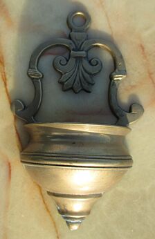 Antique Brass Holy Water Font Church Wall Hanging Vintage Decorative