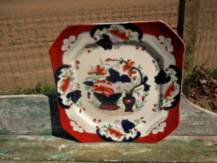 Vintage Imari Square Plate Japanese Dish Centerpiece Marked