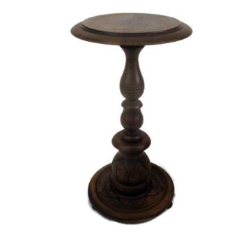 Hand Carved Wood Ornate Embossed Pedestal Display Bonsai Flower Plant Stand Gorgeous