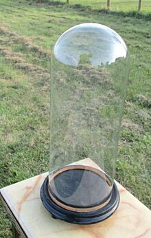 Antique Round Hand Blown Glass Globe Dome Taxidermy Steampunk Display 15.94"