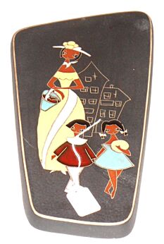 Vintage Mother & Children RUSCHA German Ceramic Wall tile mid century 60's 70's