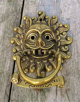Vintage Ornate Brass Door Knocker Replica Sanctuary Durham Knocker Gothic