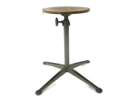 Friso Kramer Ahrend De Cirkel fifties Swivel Plywood Industrial Adjustable Stool