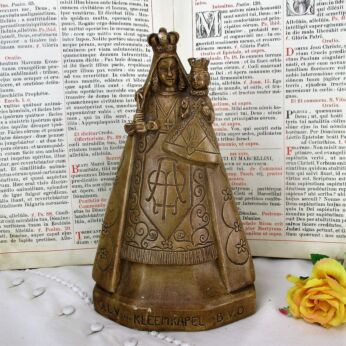 Art Deco Our Lady of Kleemkapel Statue Resin HTF Collector Virgin Mary Infant