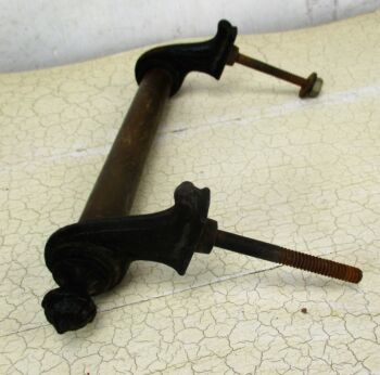 Large Antique Brass Door Knob handle Architectural Ornate Reclaimed Push HTF