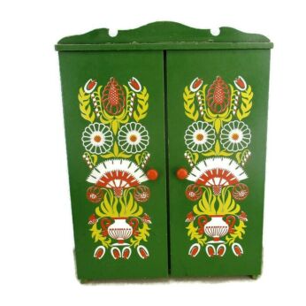 Wood Medicine Wall Kitchen Bathroom Wall Cabinet Apothecary Sweet Hand Painted