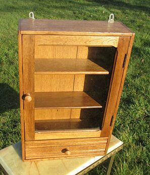 Vintage Wood Apothecary Bathroom Medicine Wall Cabinet Display