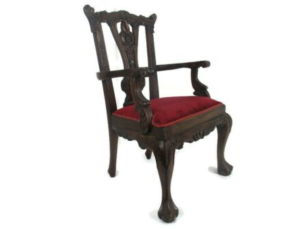 Small Vintage Arm Lounge Chair Fauteuil Louis XVI style Carved Wood Stunning Child Chair Extremely Rare and sweet