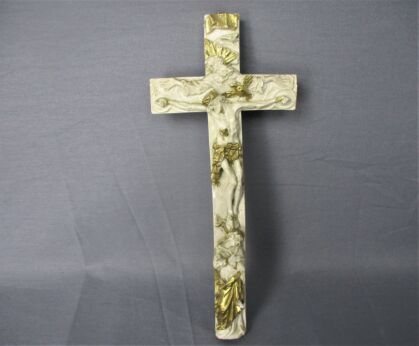 Lovely Wall hanging Crucifix Cross God The Father Mary Magdala resin Wood