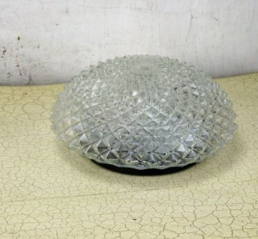 Small Bubbled Glass Flush mount Sconce Mushroom Lamp Era Helena Tynell 8"